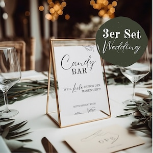 CANDYBAR | Sweets Wedding | Poster sign | food soulfood | Wedding sign | Dining area | Board | Instant print | 3 versions pdf