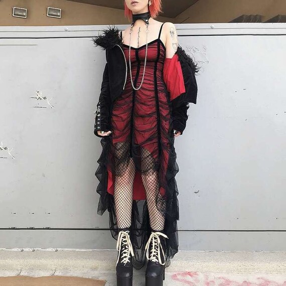 Vestido Harajuku Emo Gótico Victoriano Punk Steampunk Grunge - Etsy México Vestido Harajuku Emo Gótico Victoriano Punk Steampunk Grunge - Etsy México