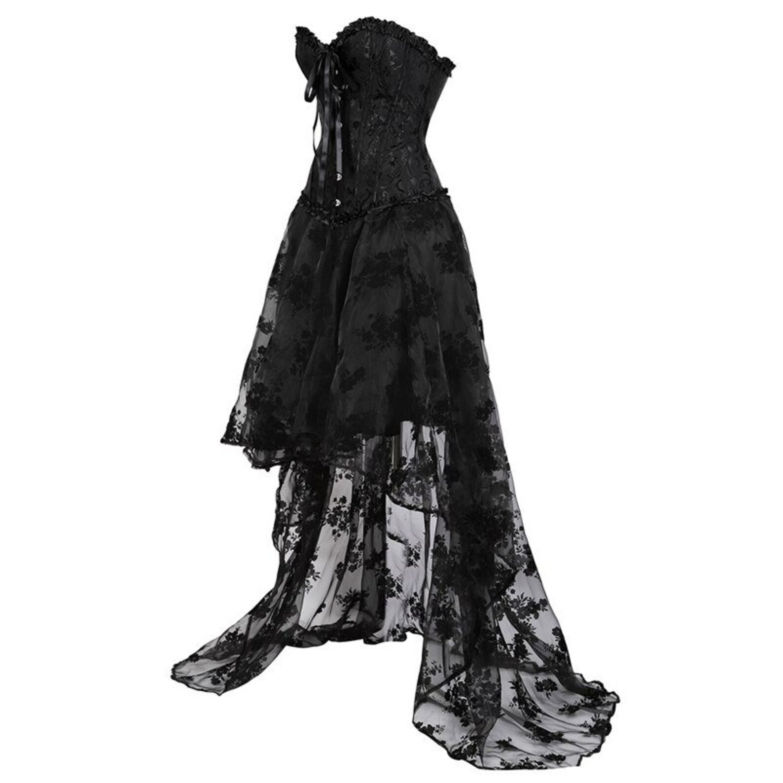KEGIRLOM 2025 Women's Corset Dress – Renaissance Victorian Steampunk Pirate Costume High Low Hem