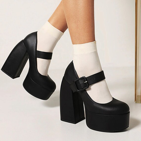 SHOES BELLADONA Harajuku Mary Janes Goth High Heels Platform - Etsy Denmark