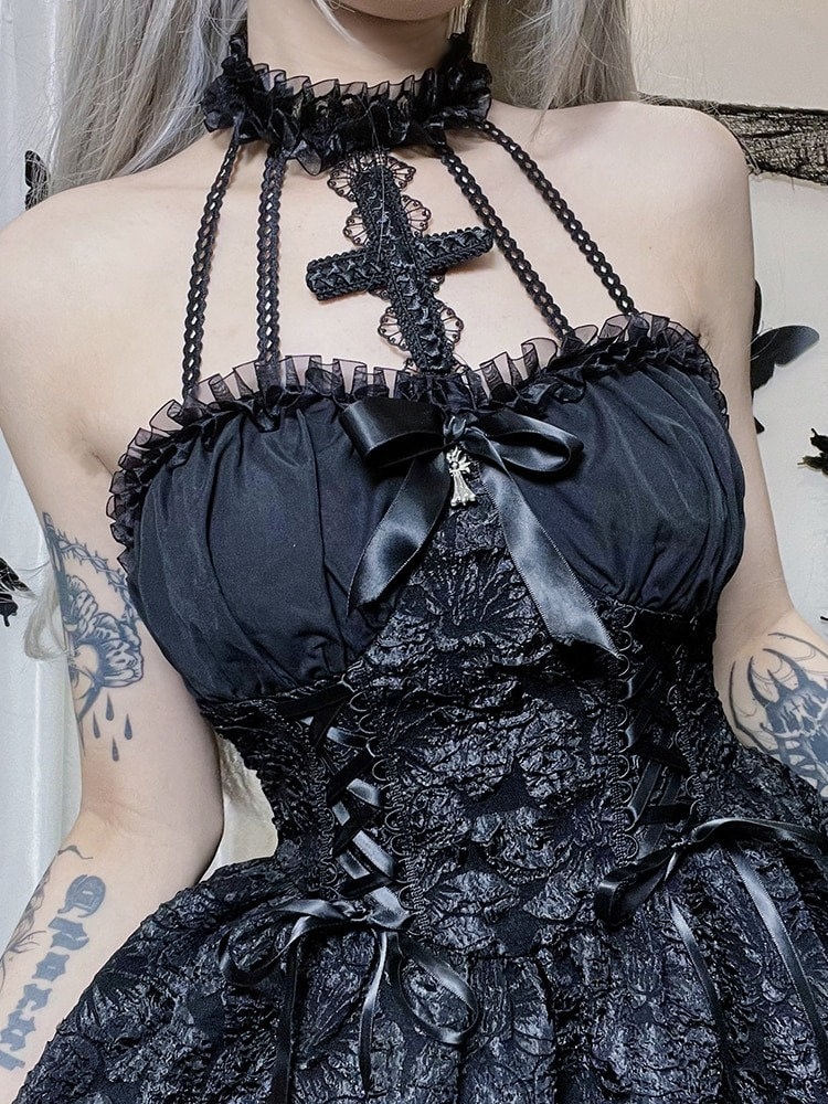 oriëntatie Array bezoek Gothic Dark Cross Jurk Goth Alternatieve Victoriaanse Punk - Etsy België