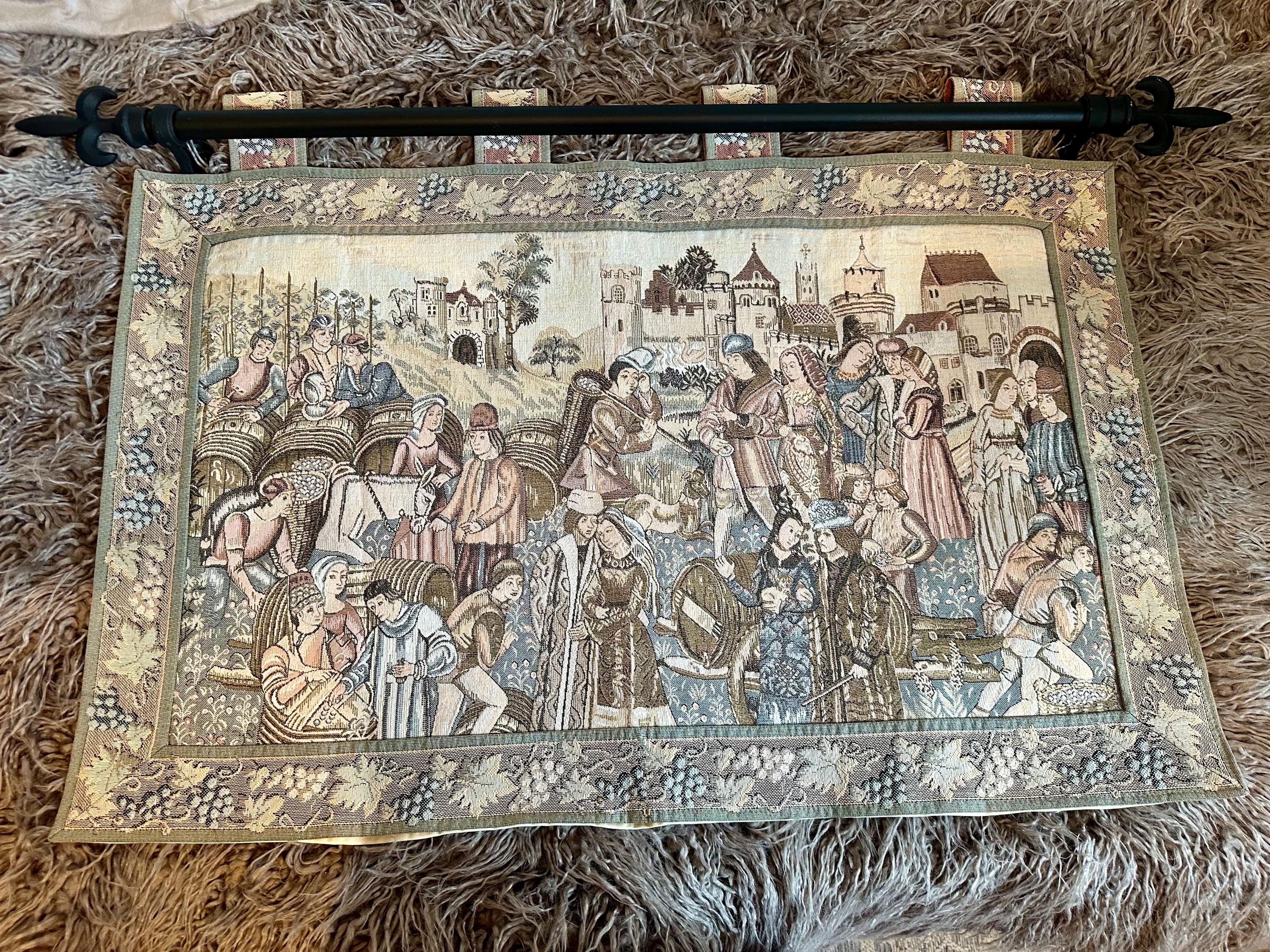 Goblys Tapestry Cushion Cover Fleur-de-lis 18X18 Made In France Bee