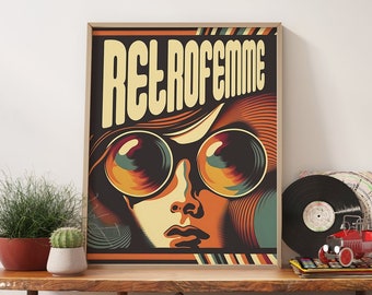 Retro  Quote Poster Trendy Wall Art 70s Decor, Nostalgia Decor Vintage Art Print, Girl Apartment Decor Aesthetic Poster, Retro Art Print