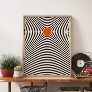 Abstract Burnt Sun Geometric Art Print, Burnt Sun Poster, Minimal Wall Art, Abstract Home Decor, Geometric Poster, Modern Wall Decor