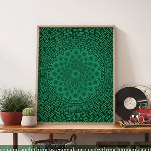 Póster de manifiesto con impresión verde esmeralda, póster "Protege tu energía", decoración del hogar de los años 70, póster estético con cita, impresión genial, arte mural
