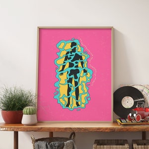 Preppy room decor affirmation wall art I Bedroom decor teens groovy print I70s decor retro art print I Dorm room decor preppy poster