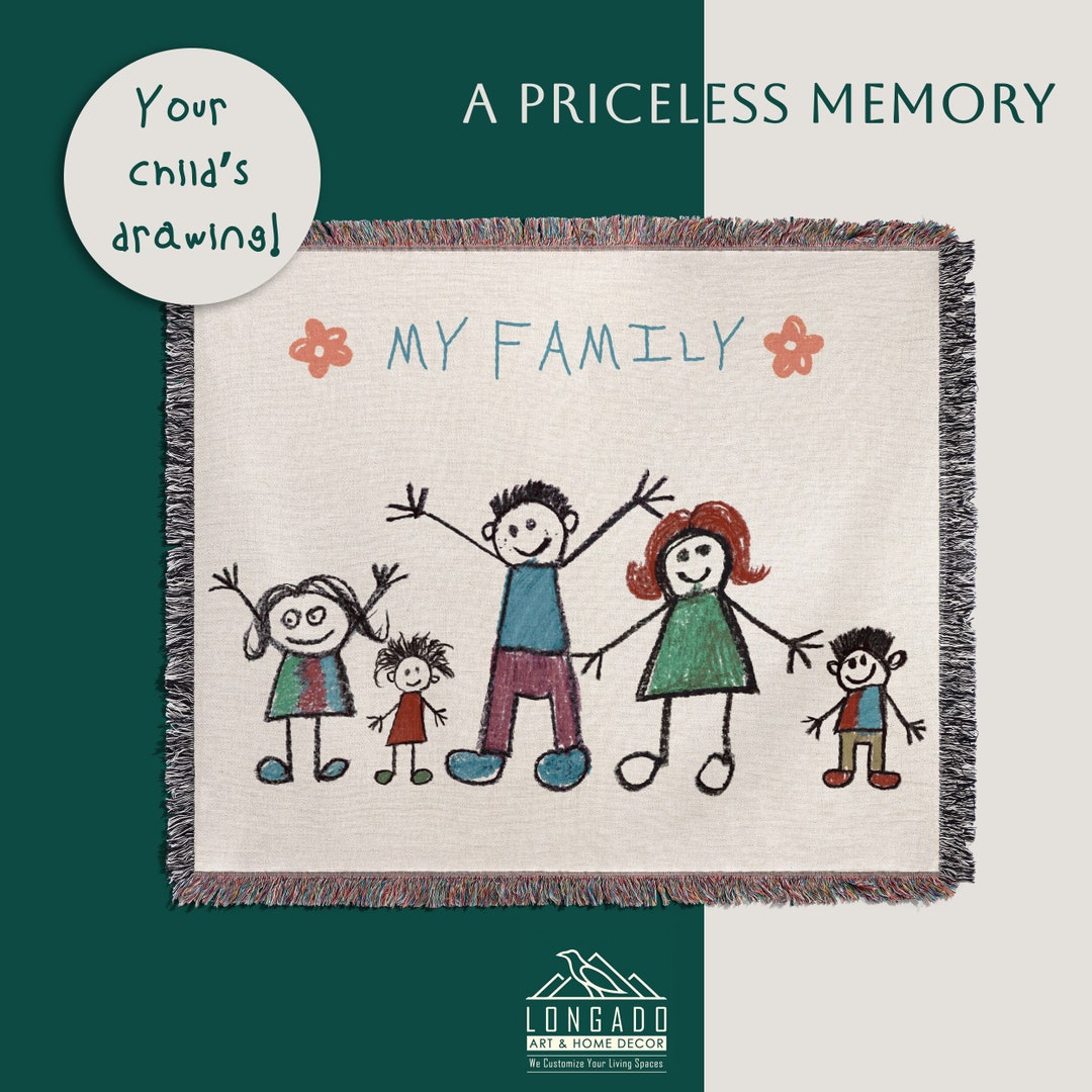 Personalized Kids Drawing Blanket Custom Kids Blanket for Etsy