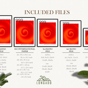Puede incluir: Cinco archivos de impresi&oacute;n de arte digital en diferentes tama&ntilde;os, incluyendo proporciones de 2x3, 3x4, 4x5 y 11x14 pulgadas. Las impresiones presentan un dise&ntilde;o de remolino rojo y naranja con el texto "999" y "Archangel Nathaniel".