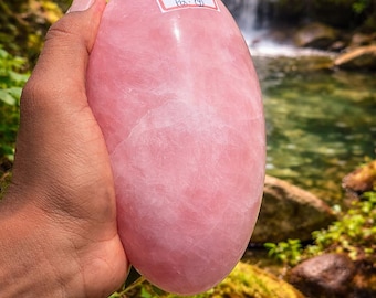 Rose Quartz Crystal Lingam – Love,Healing, Meditation Decor