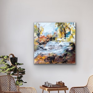 Sip of the nature - Original Encaustic painting on wood