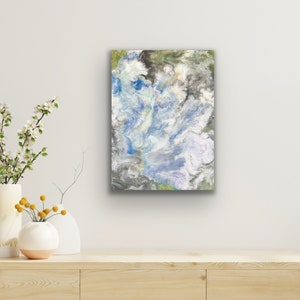 Gaia's embrace. Original Encaustic painting on wood.