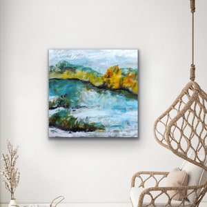 The other path - Original Encaustic painting on wood