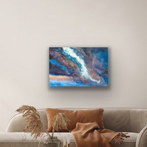 Nebula dreams - Large Original Encaustic painting on wood