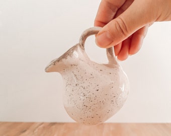 Handmade White Grey Decanter Ceramic Pot Grey And White Carafe Pottery Clay Jar kitchen Tablewear Small Carafe