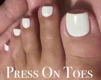 Press on Toes | 20pcs press on toe nails| White press on toe nails | black press on toe nails