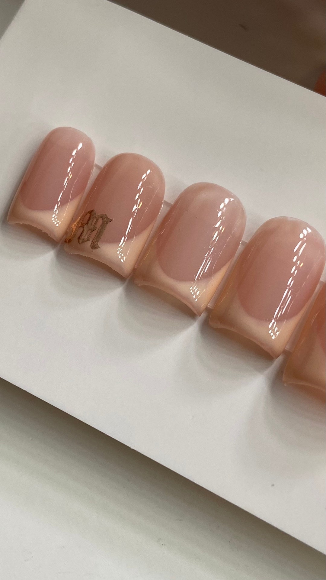 YoYoee Press on Nails Short Black French Fake Nails Almond Cute Tips  Acrylics F | eBay