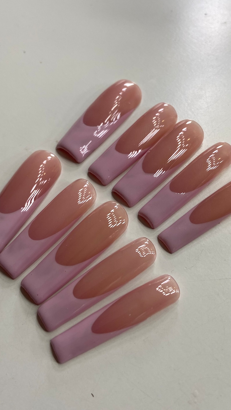 Baby Pink Frenchies Light Pink French Nails Pink French Tip - Etsy