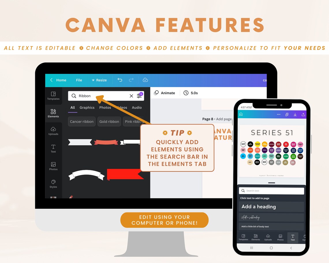 Editable Htvront HTV Color Chart, Vinyl Color Chart Editable Template ...