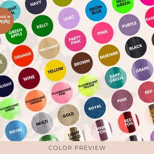 Editable Cricut HTV Color Chart Template, Vinyl Colors Mockup, Vinyl ...