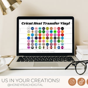 Editable Cricut HTV Color Chart Template, Vinyl Colors Mockup, Vinyl ...