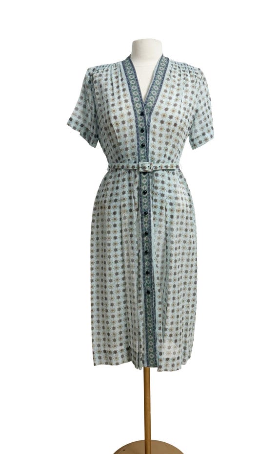 1940s Dress / 1940s Shirt Dress / 1940s Day Dress… - image 4