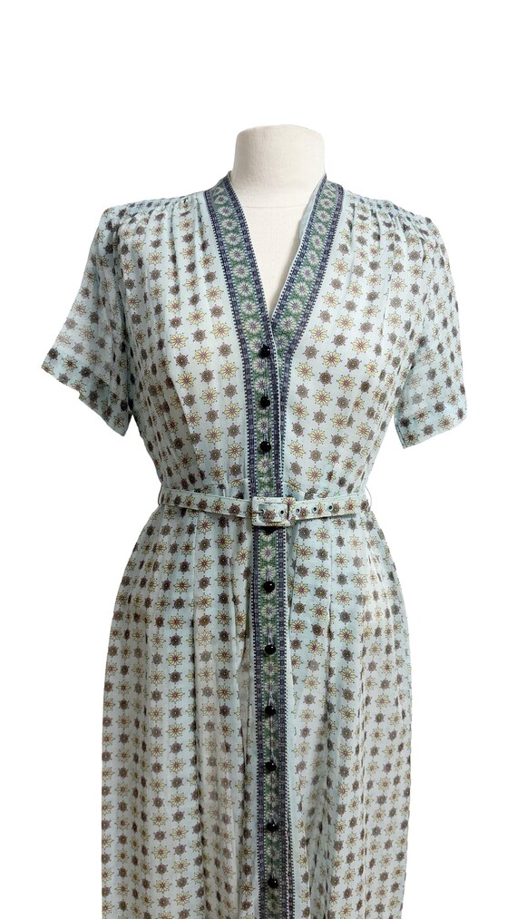 1940s Dress / 1940s Shirt Dress / 1940s Day Dress… - image 2