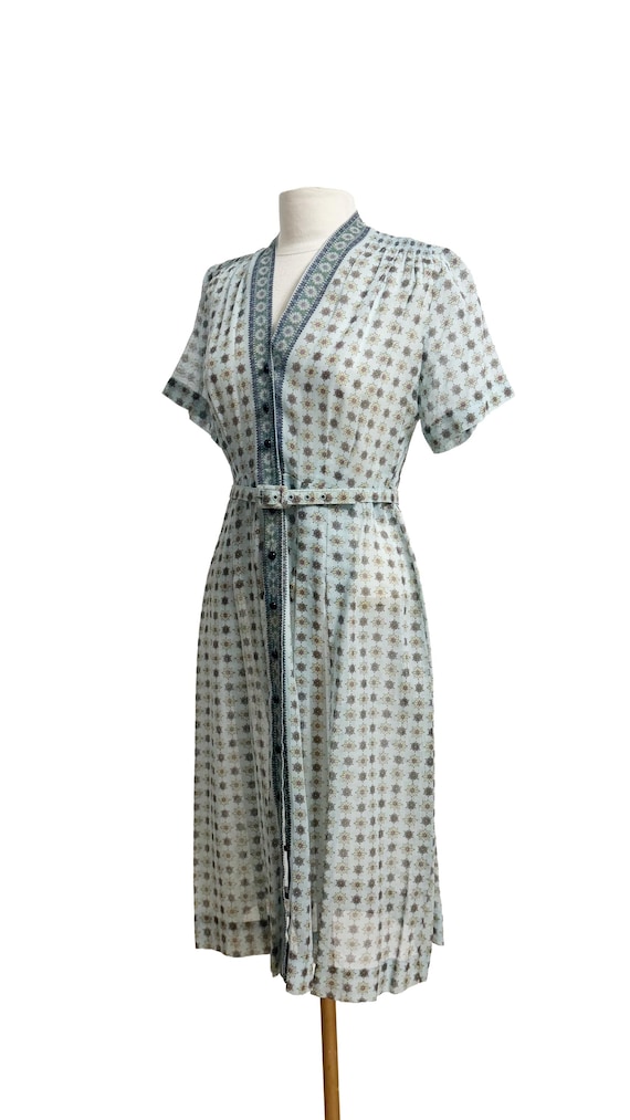 1940s Dress / 1940s Shirt Dress / 1940s Day Dress… - image 8