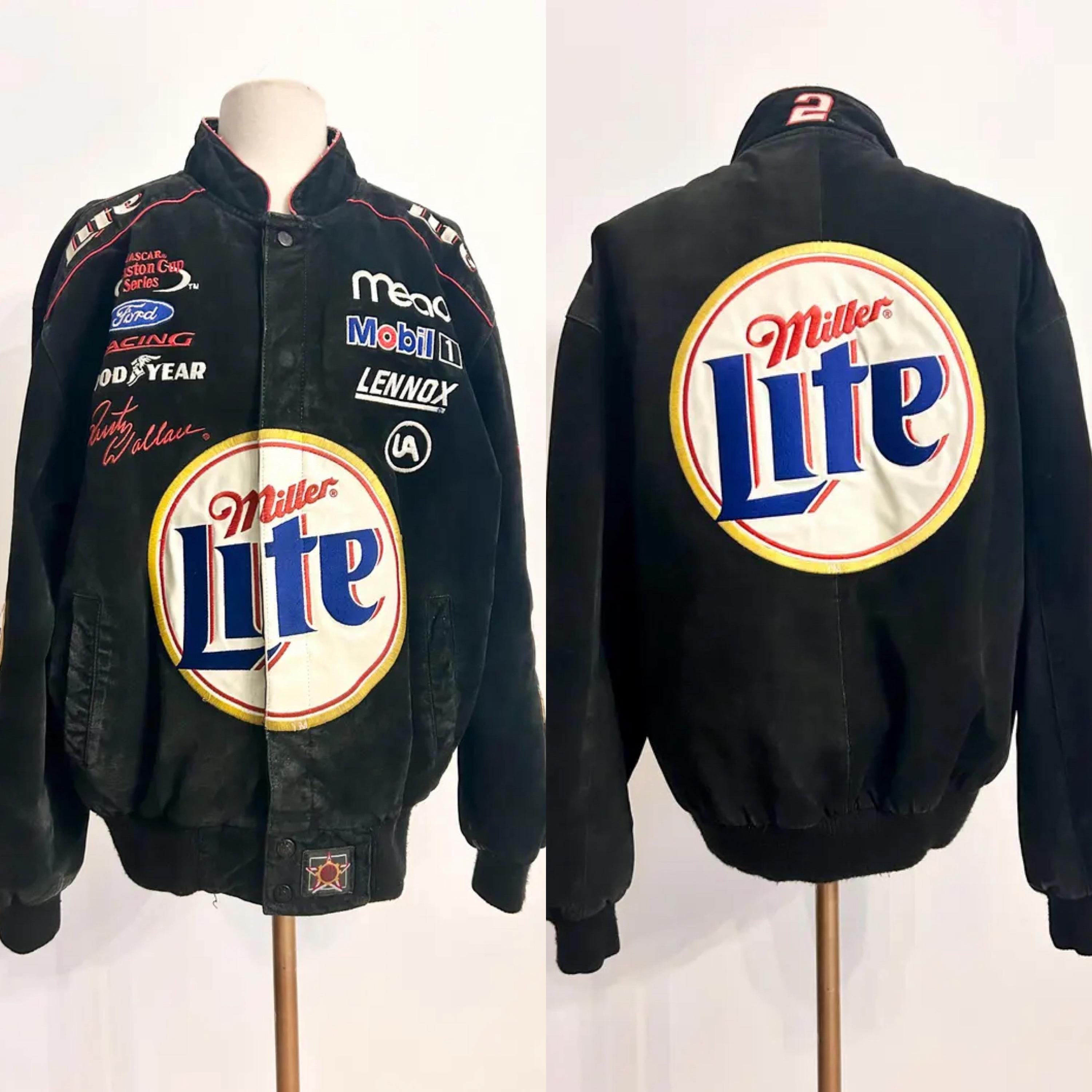 Vintage Nascar Jacket Miller Lite - Etsy