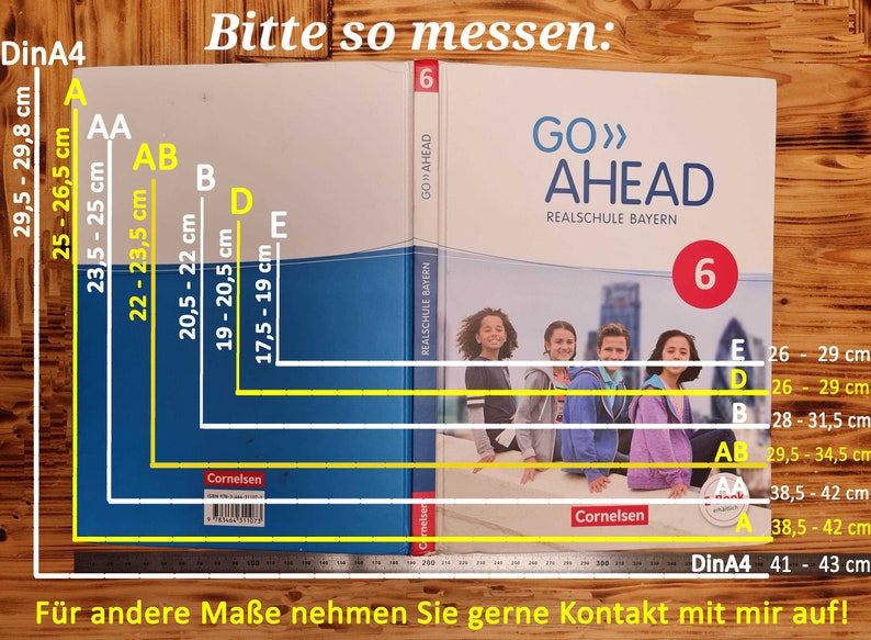 Buchumschlag, Buchhülle aus Motiv-Stoff, Cake, im einzigartigen Stoffi-Design mit Klettverschluss sorgt für perfekten Sitz Bild 10