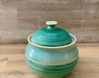 Pottery Wheel Thrown Sugar Bowl