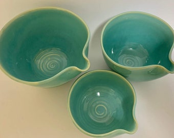Wheel Thrown Pottery Pouring Bowls