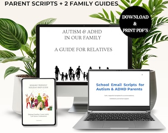 Autism & ADHD School Support Toolkit | Parent Email Scripts, Sensory Holiday Guide, Neurodivergent Family Printable, School Email Scripts