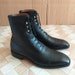 Pure Handmade Men's Classic Black Leather Lace-up Ankle High Formal Leather Boots 