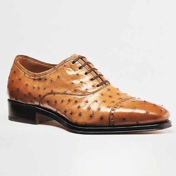 70s Crcokett&Jones ostrich dress shoes