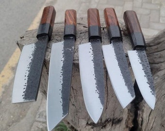 Hand Forged Damascus Chef Knife Set | Japanese Kitchen Knives