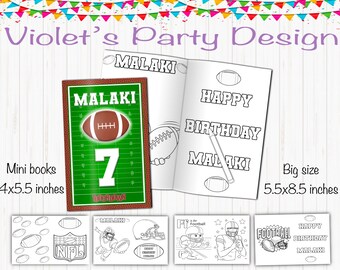 Football Coloring Book, Football Coloring Party Favors, Football Crayons, Football Crayons, Coloring, Birthday Favors, Football Party Favors