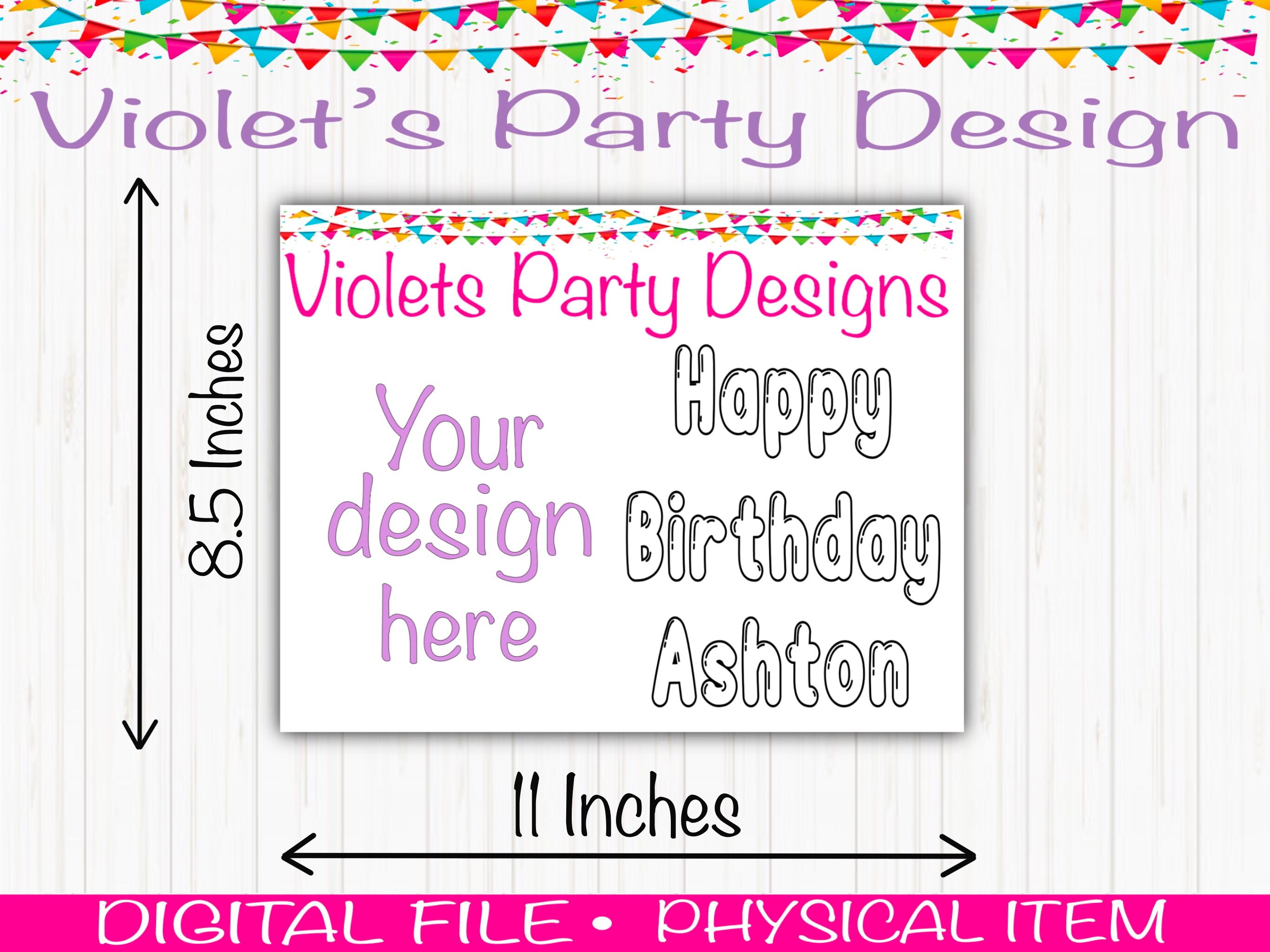 Party Décor Paper & Party Supplies Custom Labels Custom Birthday