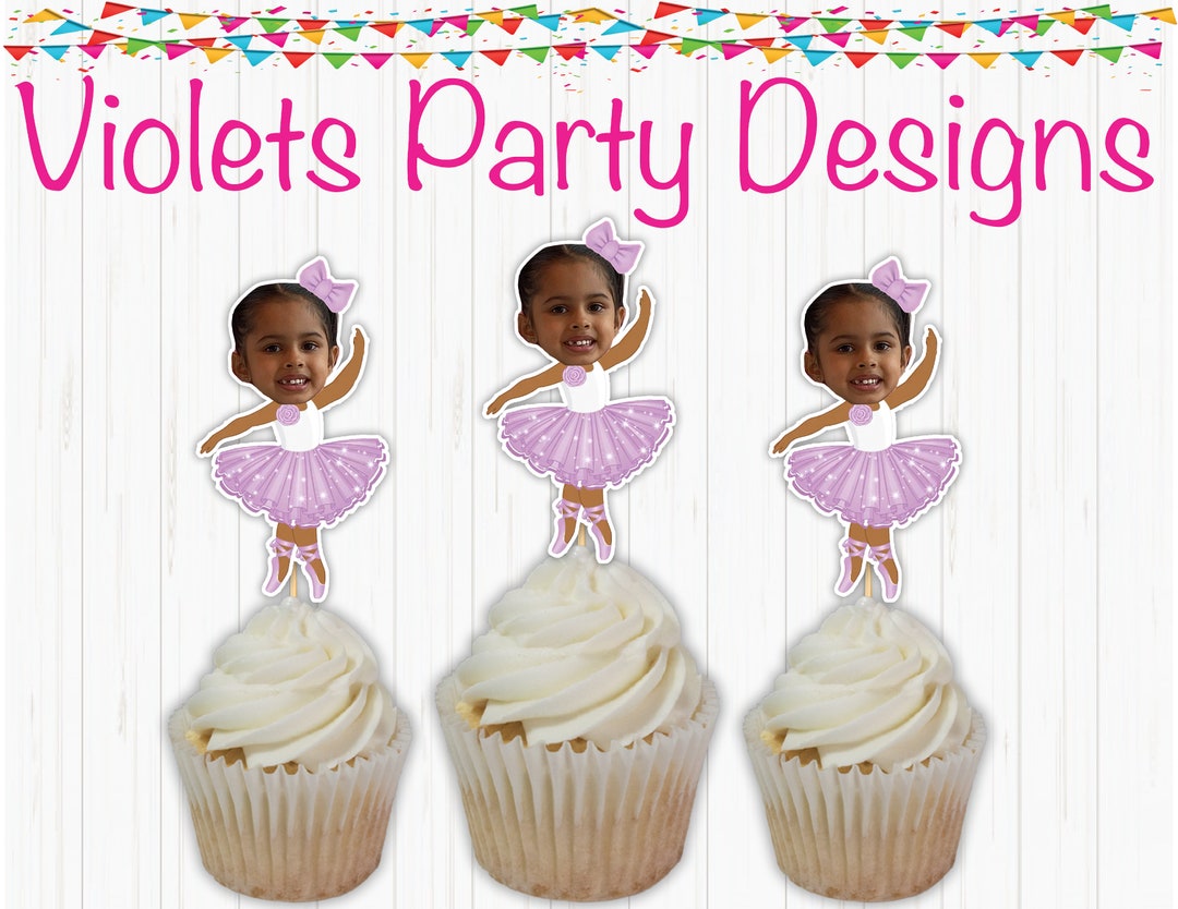 Ballet Cupcake Toppers, Ballet Topper, Ballet Party Decor, Ballerina ...