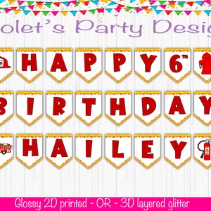 Fireman Banner, Fireman Party Decor, Fireman Decoration, Firefighter Party, Fire Truck Birthday, Fireman Party Favor, Firetruck Party, Fire