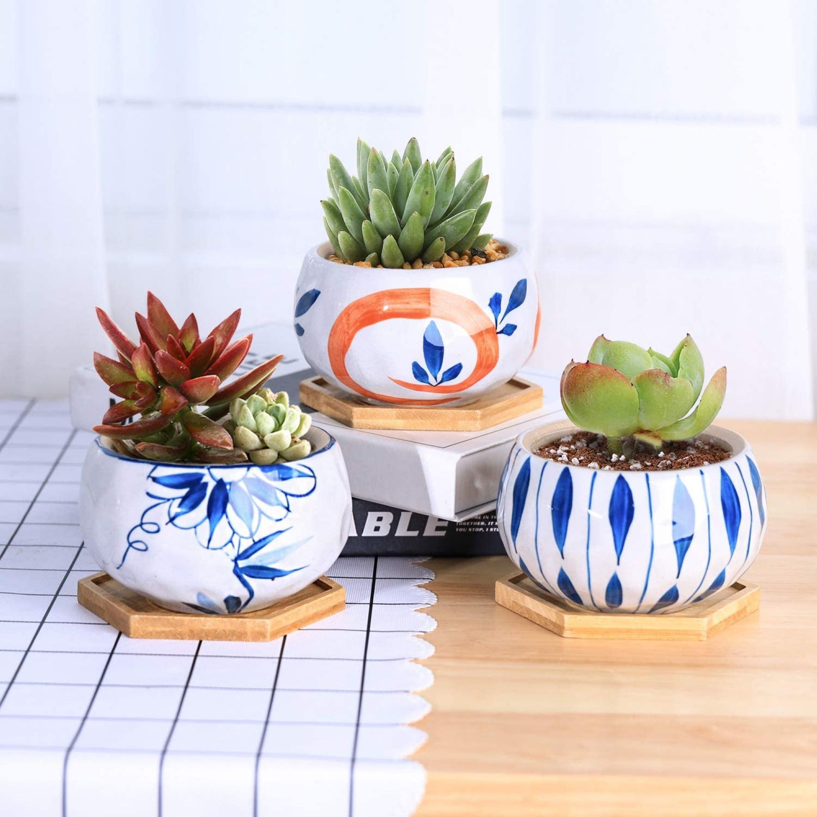Small Plant Pot with Drainage Cute Planter Set of 5 Etsy