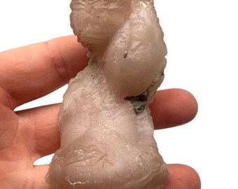 Pink Chalcedony with light UV reaction from Deming, Luna County, New Mexico USA Crystal Mineral Specimen