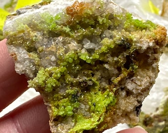 Verde GORGEOUS PYROMORPHITE en Matrix Mineral Specimen Crystal de China Gemstone