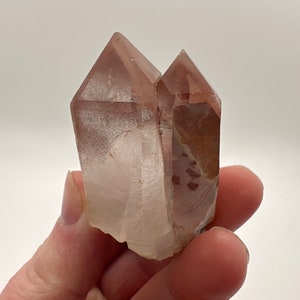 A Gorgeous terminated Red Phantom Quartz in Gemstone Mineral Specimen Crystal Lithium