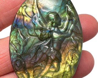 Labradorite Fairy’s Crystal Carvings rainbow pink Flash Yellow Mineral Specimens Gemstone