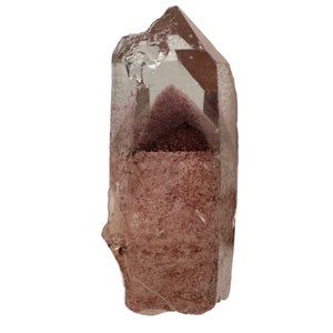 3D Deep Red Phantom Quartz Crystal Gemstone Mineral Specimen with Additional Growth
