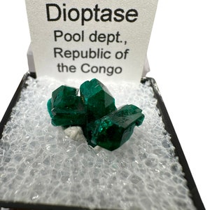 WOW! Must See Green DIOPTASE Crystal Mineral Specimen Gemstone Thumbnail
