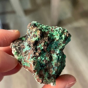 82 gram Chrysocolla with Malachite on Tennorite from Peru Mineral Specimen Gemstone Crystal Piece!