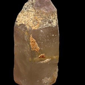 An XL Old School Amethyst & Smoky Quartz Elestial Namibia Brandberg Amethysts Crystal with Purple Phantoms Mineral Specimen