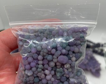 100 gram bag of Grape Agate Balls Purple Chalcedony Mineral Specimen Gem Crystals