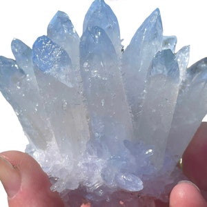A Clear Quartz Celestine Blue Quartz  Crystal Mineral Specimen Home Decor Gemstone A MUST SEE